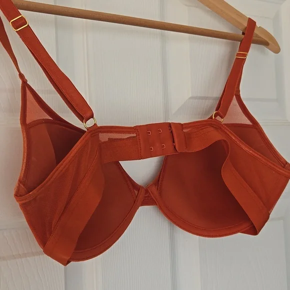 Pepper All You Lightly Lined Mesh Bra In Orange 38B - Picture 4 of 5